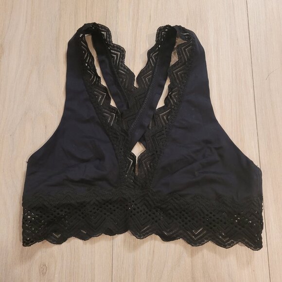 AERIE | Scalloped Lace Cross-Back Bralette | Sz. S - Picture 1 of 5